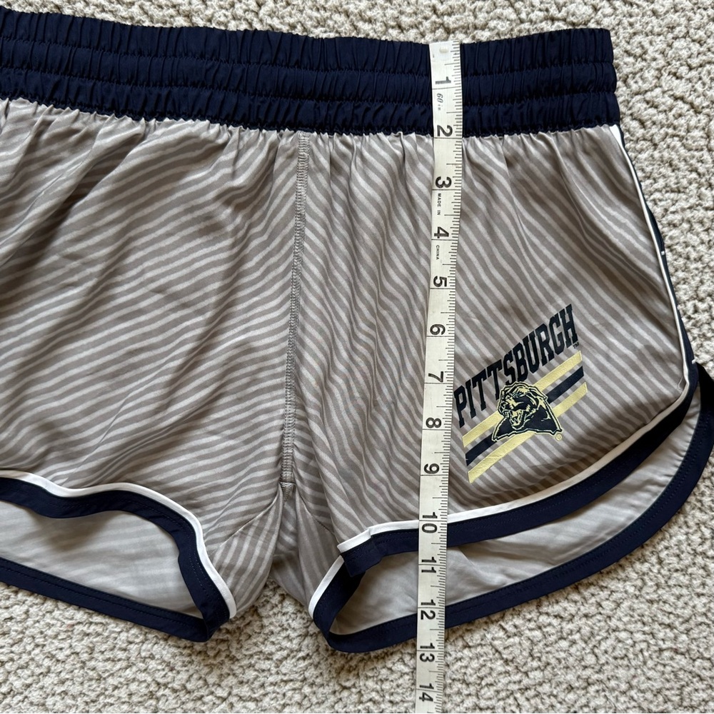 ✝️ Under Armour | LIKE NEW • Gray & Navy University of Pittsburgh Running Shorts - Picture 5 of 7